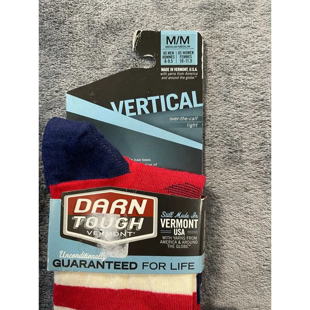 Darn Tough 1815 Stars & Stripes OTC Merino Wool Socks Size M Mens NWT